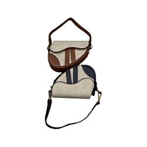 Women's Fashion Cute Houndstooth Crossbody Saddle Bag New